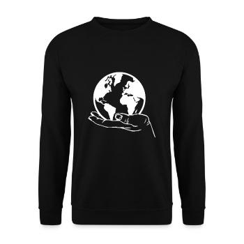 Planet Earth - Unisex Sweatshirt - black - Front - Alina (178cm) & Michal (187cm)