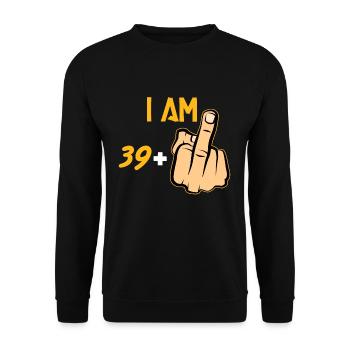 40e anniversaire - Sweat-shirt Unisexe - noir - Devant - Alina (178cm) & Michal (187cm)