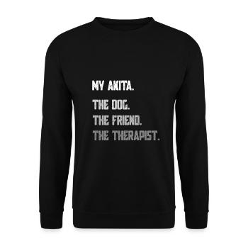 Akita - Unisex Pullover - Schwarz - Vorne - Alina (178cm) & Michal (187cm)