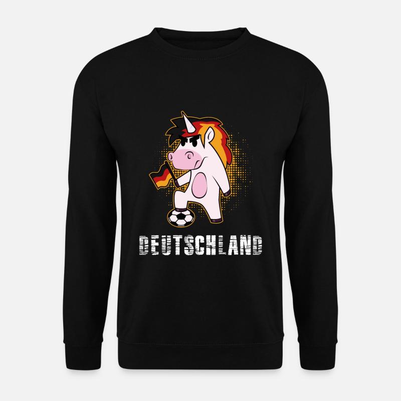 Deutschland Fußball Einhorn - Unisex Pullover - Schwarz