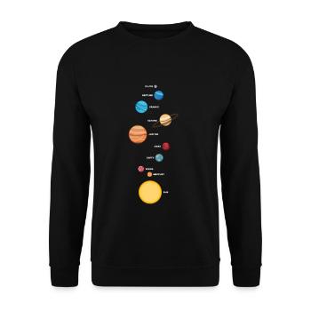 Solar system - Unisex Sweatshirt - black - Front - Alina (178cm) & Michal (187cm)