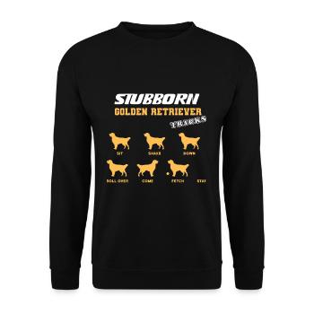 Golden Retriever Tricks - Unisex Sweatshirt - black - Front - Alina (178cm) & Michal (187cm)