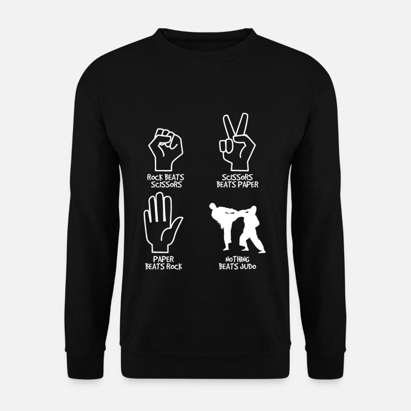 Judo ciseaux pierre papier - Sweat-shirt Unisexe - noir