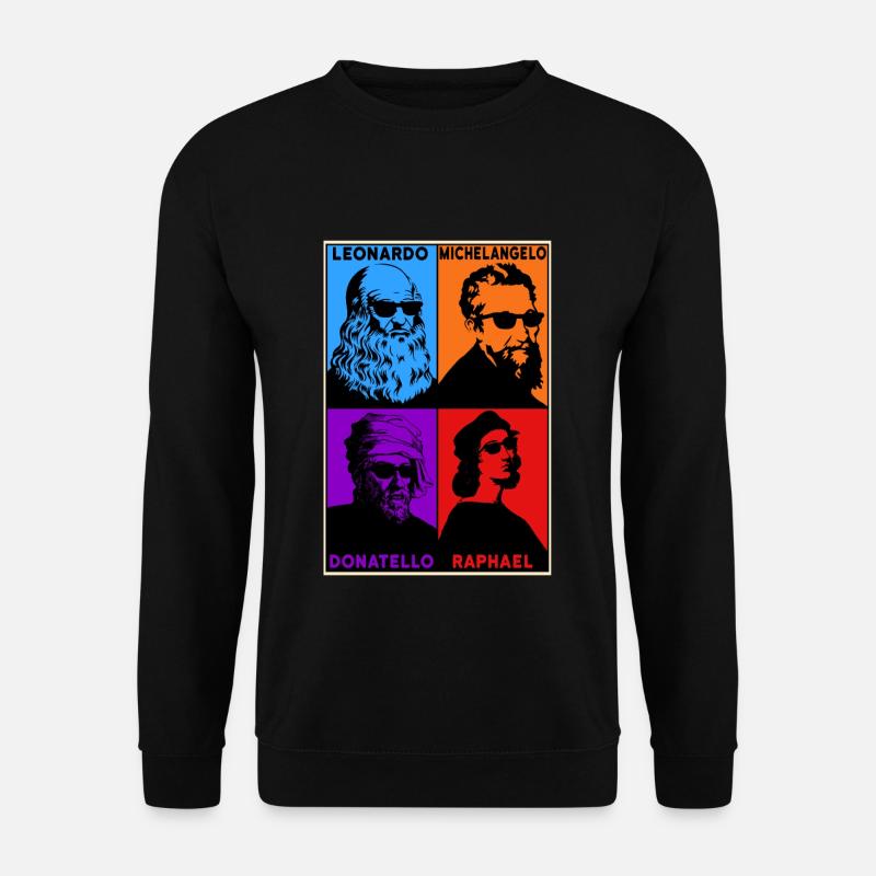 Leonardo Michelangelo Donatello Raphael - Sweat-shirt Unisexe - noir