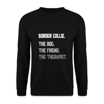 Border collie - Unisex Sweatshirt - black - Front - Alina (178cm) & Michal (187cm)