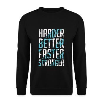 Better Faster Stronger - Sweat-shirt Unisexe - noir - Devant - Alina (178cm) & Michal (187cm)
