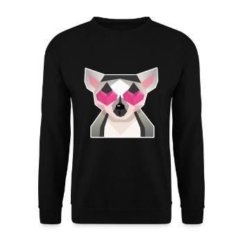 Lemur Madagascar Love - Unisex Sweatshirt - black - Front - Alina (178cm) & Michal (187cm)