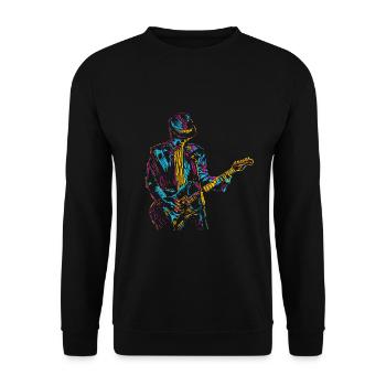 Gitarrist Musiker - Unisex Pullover - Schwarz - Vorne - Alina (178cm) & Michal (187cm)
