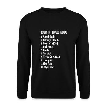 poker - Unisex Sweatshirt - black - Front - Alina (178cm) & Michal (187cm)