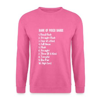 Poker - Unisex Pullover - Pink - Vorne