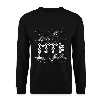 Mountain bike - Unisex Sweatshirt - black - Front - Alina (178cm) & Michal (187cm)