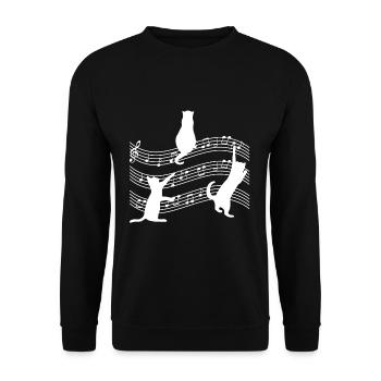 Musique de musique de chats - Sweat-shirt Unisexe - noir - Devant - Alina (178cm) & Michal (187cm)