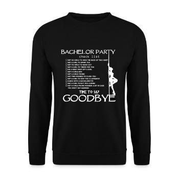 Enterrement de vie de garçon - Sweat-shirt Unisexe - noir - Devant - Alina (178cm) & Michal (187cm)