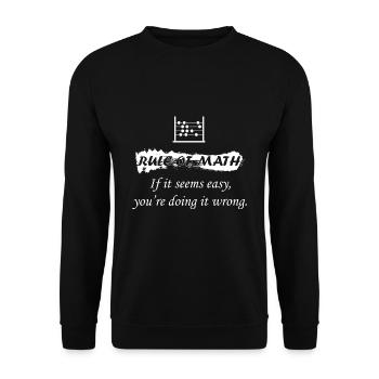 Mathe Regeln - Unisex Pullover - Schwarz - Vorne - Alina (178cm) & Michal (187cm)