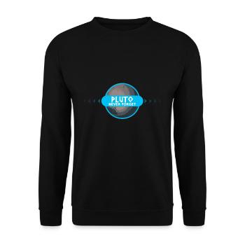Never forget Pluto - Unisex Sweatshirt - black - Front - Alina (178cm) & Michal (187cm)