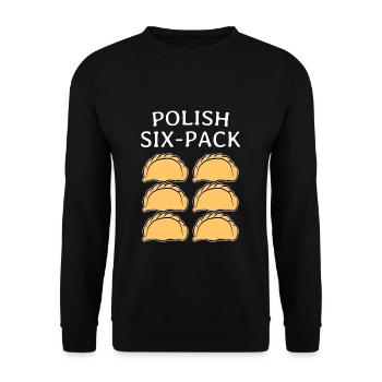 Pierogi Polish Six Pack - Unisex Sweatshirt - black - Front - Alina (178cm) & Michal (187cm)