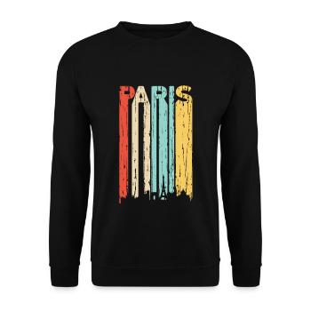 Paris - Unisex Pullover - Schwarz - Vorne - Alina (178cm) & Michal (187cm)