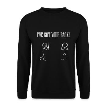 Support Funny - Unisex Sweatshirt - black - Front - Alina (178cm) & Michal (187cm)