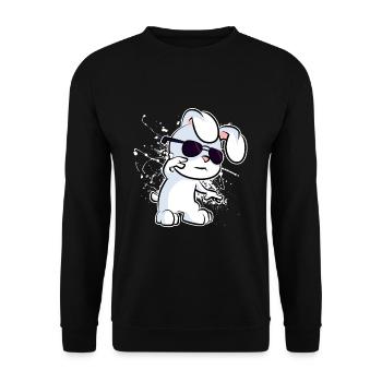 Cool Rabbit - Unisex Sweatshirt - black - Front - Alina (178cm) & Michal (187cm)