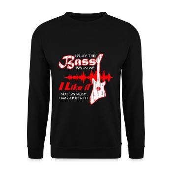 Bassists - Unisex Sweatshirt - black - Front - Alina (178cm) & Michal (187cm)