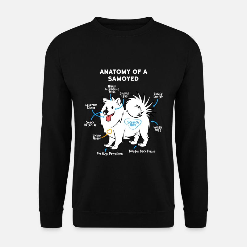 Hund Samoyed - Unisex Pullover - Schwarz