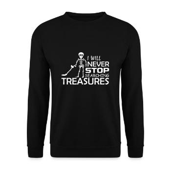 Metall Detektor - Unisex Pullover - Schwarz - Vorne - Alina (178cm) & Michal (187cm)