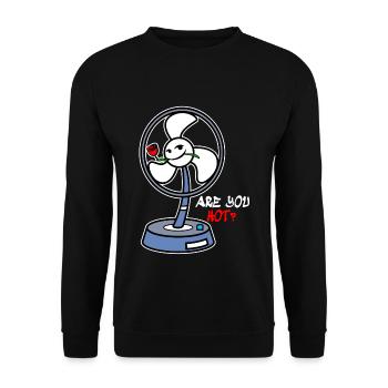 Ventilator Hitze - Unisex Pullover - Schwarz - Vorne - Alina (178cm) & Michal (187cm)