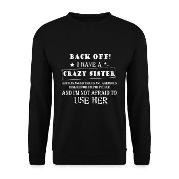 Une sœur folle - Sweat-shirt Unisexe - noir - Devant - Alina (178cm) & Michal (187cm)