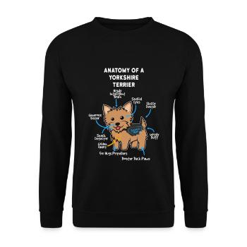 Chien Yorkshire Terrier - Sweat-shirt Unisexe - noir - Devant - Alina (178cm) & Michal (187cm)