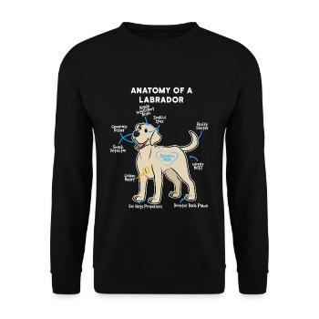 Chien Labrador - Sweat-shirt Unisexe - noir - Devant - Alina (178cm) & Michal (187cm)