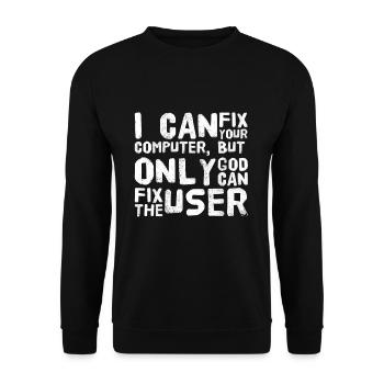 EDP Computer User - Unisex Sweatshirt - black - Front - Alina (178cm) & Michal (187cm)