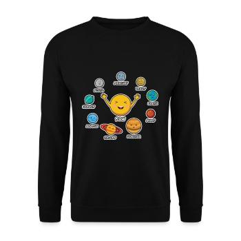 Solar system - Unisex Sweatshirt - black - Front - Alina (178cm) & Michal (187cm)