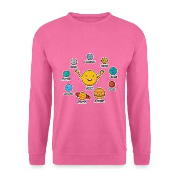 Système solaire - Sweat-shirt Unisexe - rose - Devant
