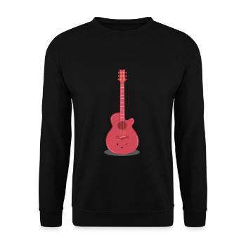 E-Gitarre - Unisex Pullover - Schwarz - Vorne - Alina (178cm) & Michal (187cm)