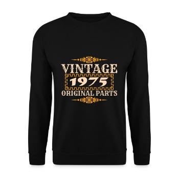 Vintage 1975 - Sweat-shirt Unisexe - noir - Devant - Alina (178cm) & Michal (187cm)