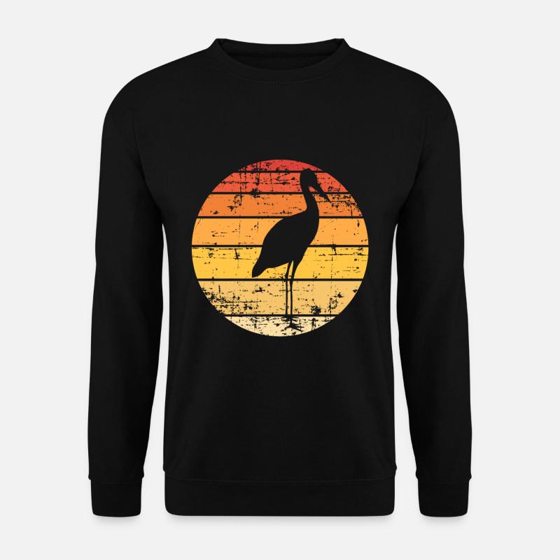 Storch Silhouette - Unisex Pullover - Schwarz