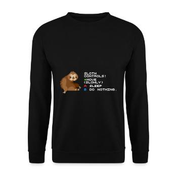 Paresseux Gamer - Sweat-shirt Unisexe - noir - Devant - Alina (178cm) & Michal (187cm)