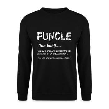 Oncle - Sweat-shirt Unisexe - noir - Devant - Alina (178cm) & Michal (187cm)