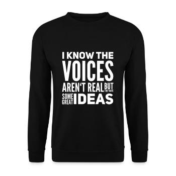 Crazy person - Unisex Sweatshirt - black - Front - Alina (178cm) & Michal (187cm)