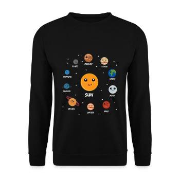 Solar system - Unisex Sweatshirt - black - Front - Alina (178cm) & Michal (187cm)