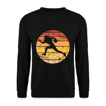 American football - Unisex Sweatshirt - black - Front - Alina (178cm) & Michal (187cm)