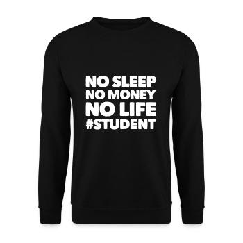 Students - Unisex Sweatshirt - black - Front - Alina (178cm) & Michal (187cm)