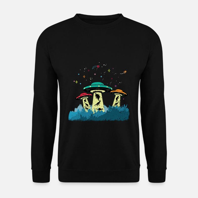 Dinos UFOs Aliens - Unisex Sweatshirt - black