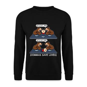 Grammar Spelling Funny - Unisex Sweatshirt - black - Front - Alina (178cm) & Michal (187cm)
