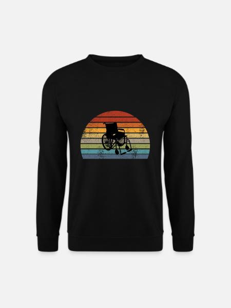 fauteuil roulant - Sweat-shirt Unisexe - noir