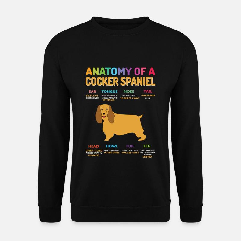 Anatomie d'un cocker - Sweat-shirt Unisexe - noir