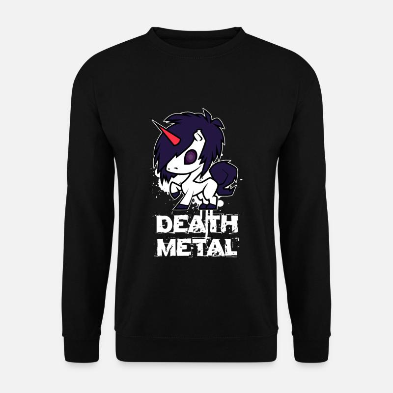 Death Metal Einhorn - Unisex Pullover - Schwarz