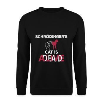 Le chat de Schrödinger - Sweat-shirt Unisexe - noir - Devant - Alina (178cm) & Michal (187cm)