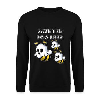 Save The Boo Bees - Unisex Sweatshirt - black - Front - Alina (178cm) & Michal (187cm)