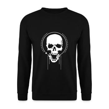 Tête de squelette - Sweat-shirt Unisexe - noir - Devant - Alina (178cm) & Michal (187cm)